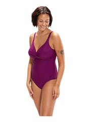 Speedo Plum Purple Brigitte Shaping 1 Piece Swimsuit - Image 3 of 8