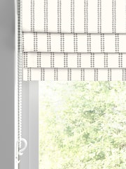 Laura Ashley Grey Candy Stripe Made To Measure Roman Blinds - Image 2 of 6