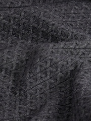 Charcoal Grey Regular Knitted Smart Textured Jumper - Image 8 of 8