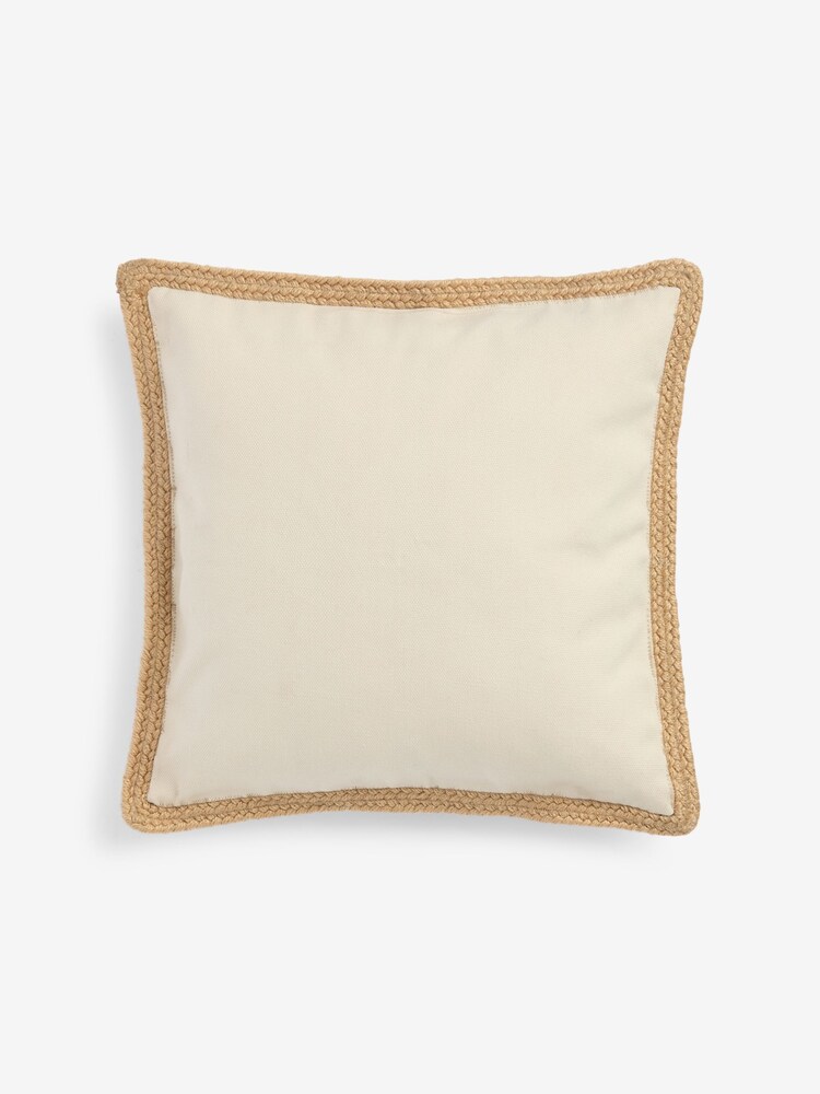 Natural Sorrento Jute Edge Indoor/Outdoor 43 x 43cm Cushion - Image 3 of 5