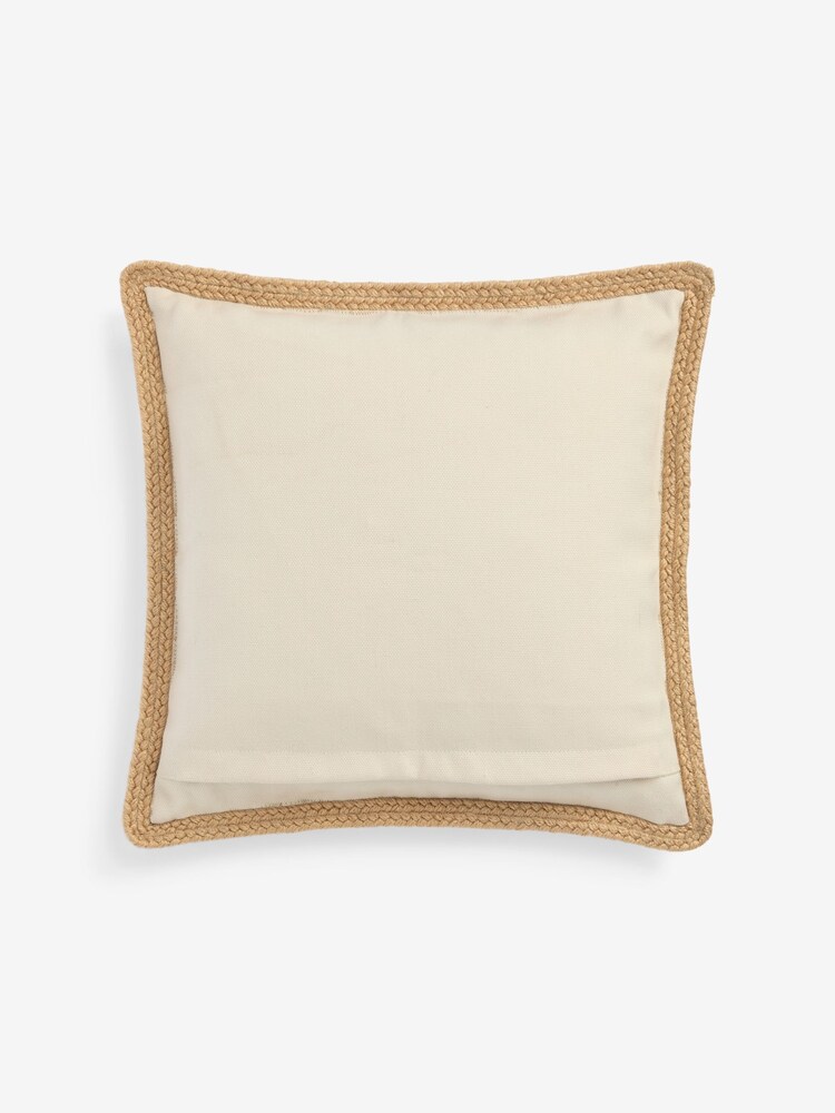 Natural Sorrento Jute Edge Indoor/Outdoor 43 x 43cm Cushion - Image 4 of 5