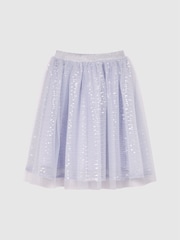 Reiss Lilac Charlotta 4-9 yrs Sequin Midi Skirt - Image 2 of 6