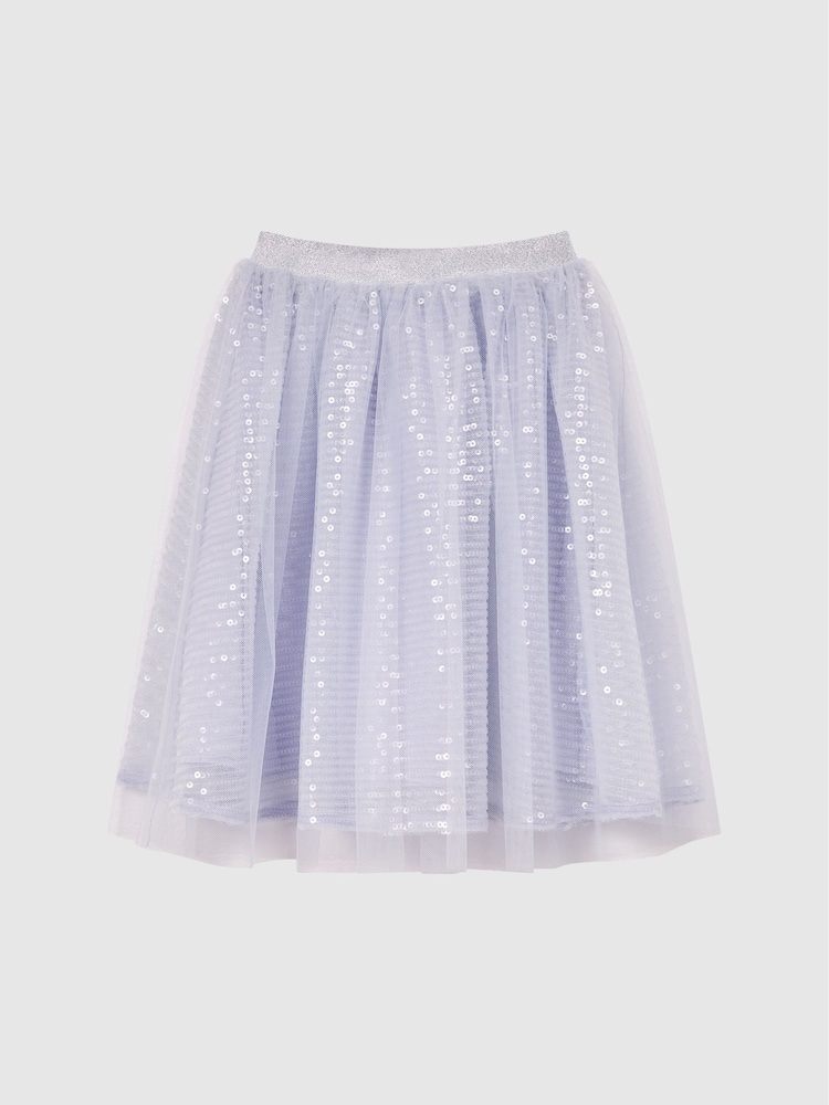 Reiss Lilac Charlotta 4-9 yrs Sequin Midi Skirt - Image 2 of 6