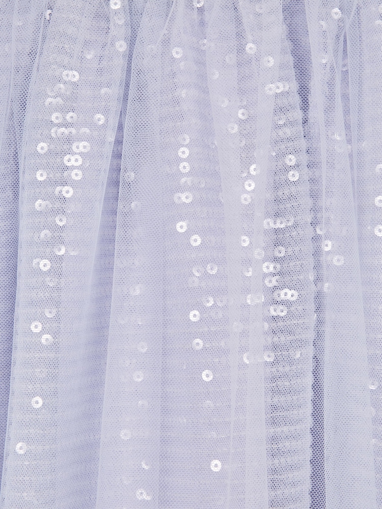 Reiss Lilac Charlotta 4-9 yrs Sequin Midi Skirt - Image 6 of 6