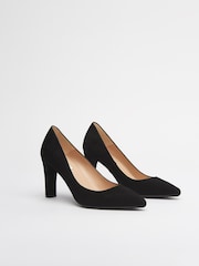 LK Bennett Black Suede Tess Courts - Image 2 of 4