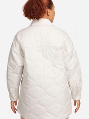 Nike White Sportswear Essentials Quilted Trench Coat - Image 5 of 9