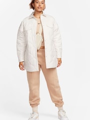 Nike White Sportswear Essentials Quilted Trench Coat - Image 6 of 9