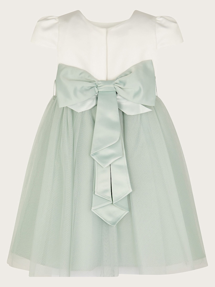 Monsoon Green Tulle Baby Bridesmaid Dress - Image 2 of 3