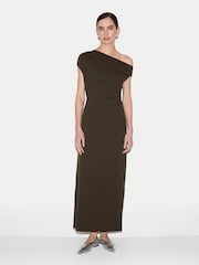 Jigsaw Green Asymmetric Neck Dress - Image 1 of 5