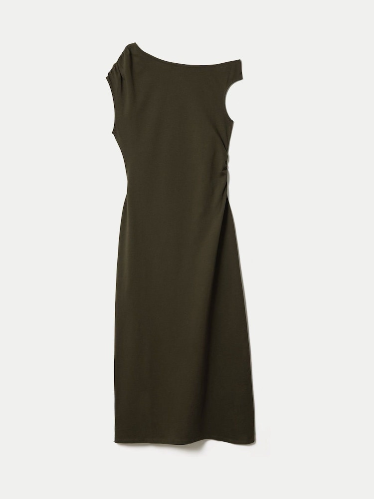 Jigsaw Green Asymmetric Neck Dress - Image 5 of 5