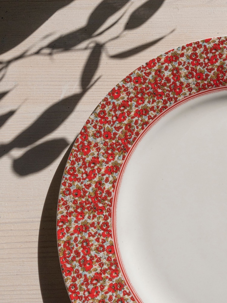 Laura Ashley Set of 4 Green Stockbridge Green Plates 26cm - Image 2 of 3