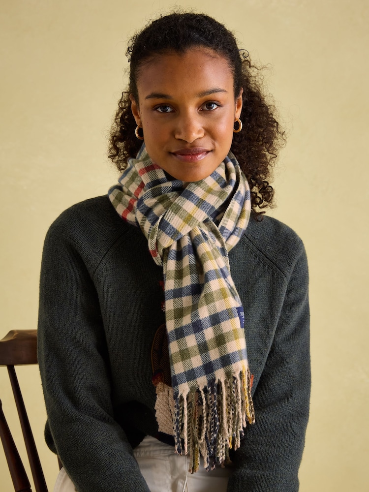 Joules Langtree Checked Scarf - Image 1 of 5