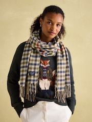 Joules Langtree Checked Scarf - Image 2 of 5