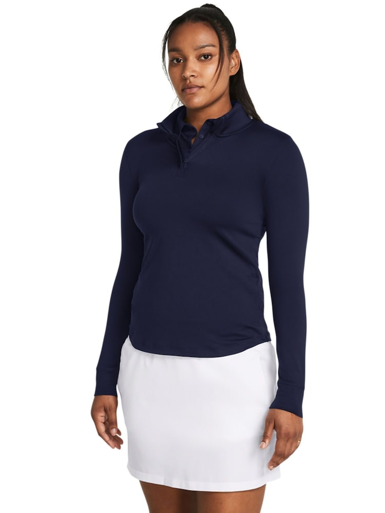 Under Armour Navy Blue/White Golf Play Off 1/4 Zip Sweat Top - Image 1 of 3 Under Armour Navy Blue/White Golf Play Off 1/4 Zip Sweat Top - Image 1 of 3