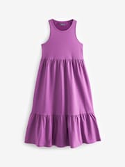 Purple Back Detail Soft Jersey Midi Dress (3-16yrs) - Image 6 of 6