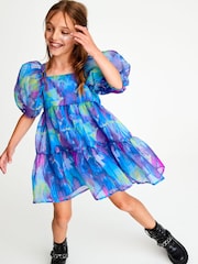 Blau - Organza-Stufenkleid (3–16 Jahre) - Bild 3 von 8