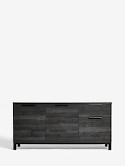 Black Bronx Oak Effect Large Sideboard - Image 6 of 12
