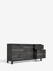 Black Bronx Oak Effect Large Sideboard - Image 9 of 12