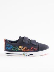 Navy Blue Transport Standard Fit (F) Strap Touch Fastening Shoes - Image 2 of 5