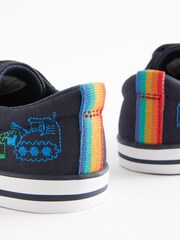 Navy Blue Transport Standard Fit (F) Strap Touch Fastening Shoes - Image 3 of 5