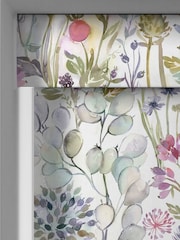 Voyage Lotus Purple Blackout Country Hedgerow Made to Measure Roller Blind - Image 4 of 6