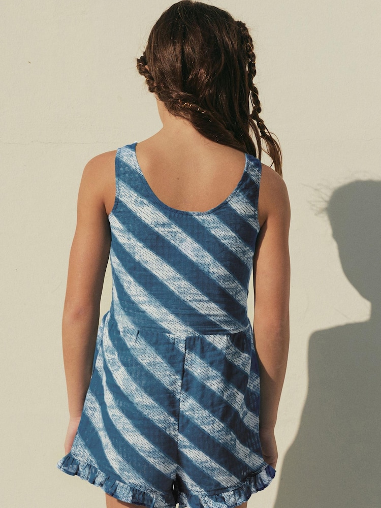 Blue/White Tie Dye Playsuit (3-16yrs) - Image 2 of 4