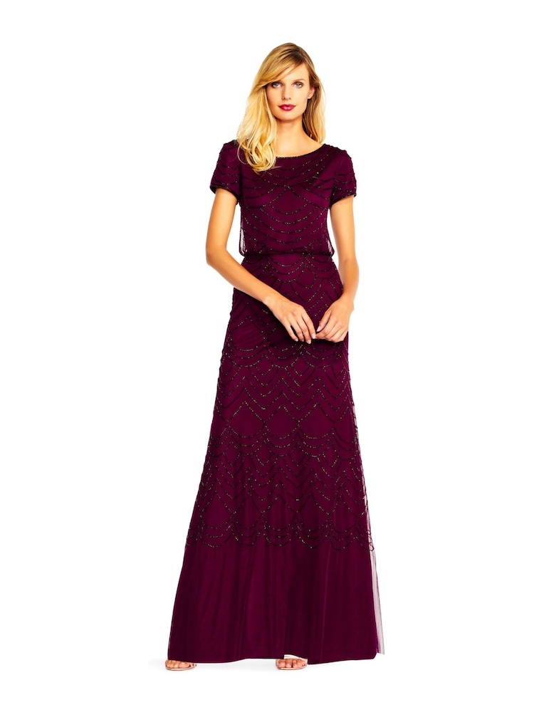 Adrianna Papell Blouson Beaded Dress - Image 2 of 4