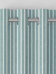 Teal Blue Franklin Made To Measure 100% Cotton Curtains - Image 7 of 9