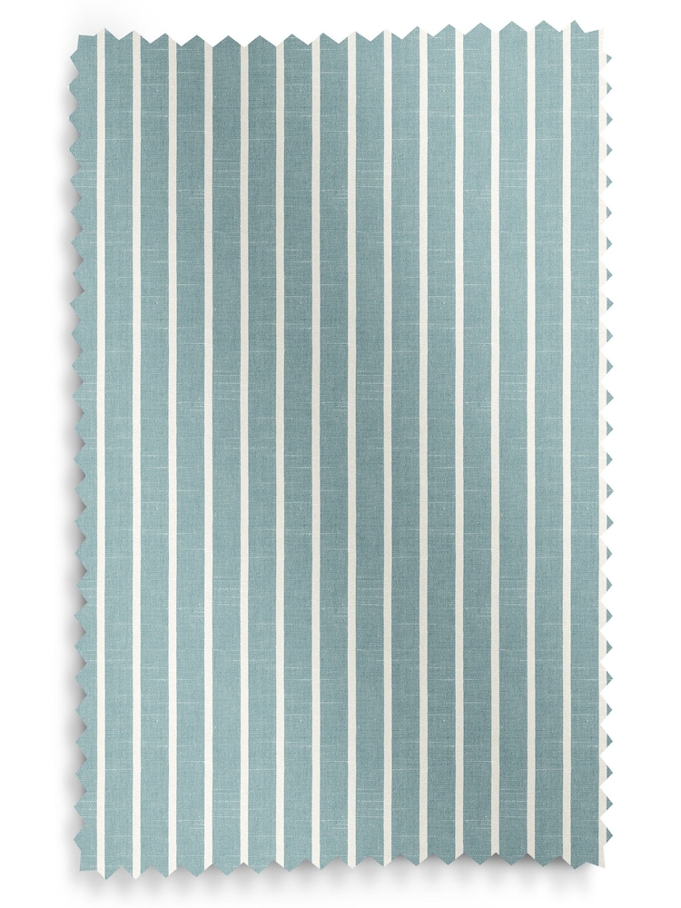 Teal Blue Franklin Made To Measure 100% Cotton Curtains - Image 9 of 9