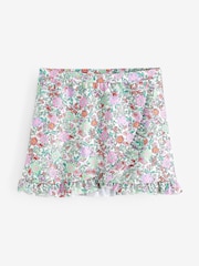 Pink Floral Frill Hem Swim Skirt - Image 3 of 3