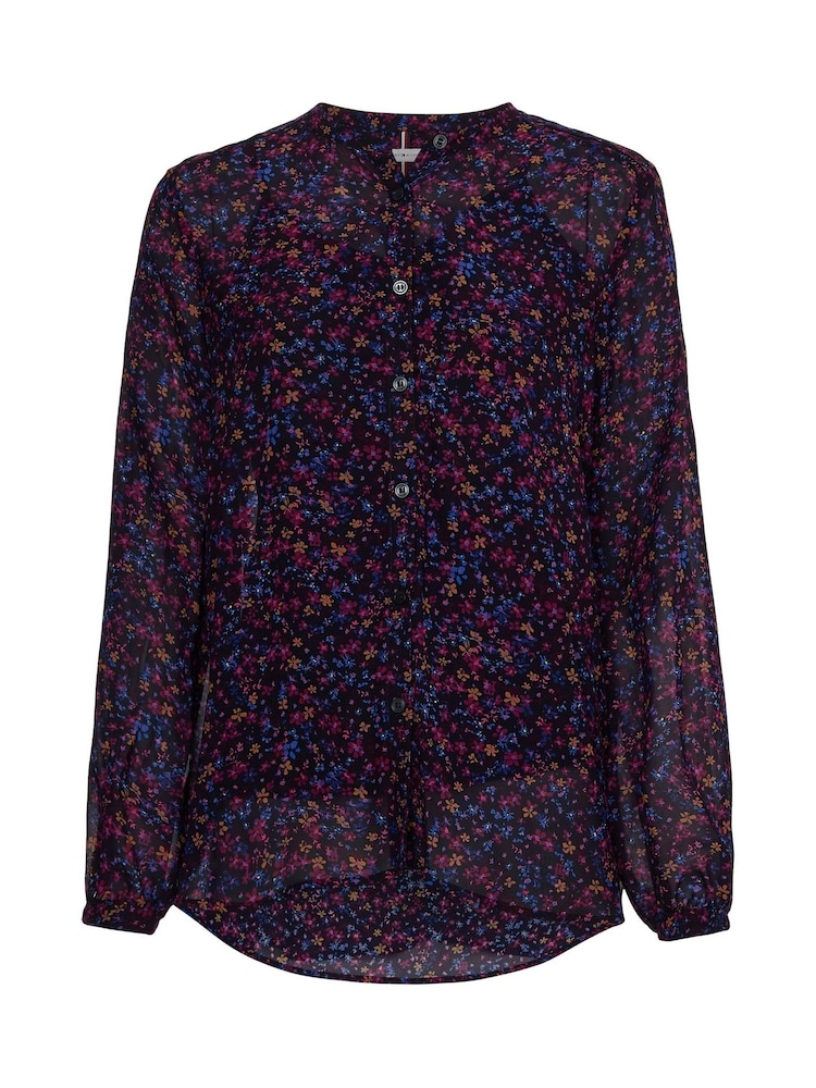 Tommy Hilfiger Purple Floral Chiffon Blouse - Image 5 of 6