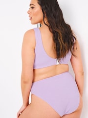 Simply Be Purple Lilac Mix And Match Crinkle Bikini Set - Image 2 of 4