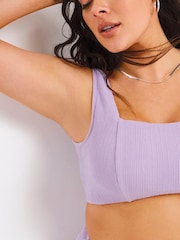 Simply Be Purple Lilac Mix And Match Crinkle Bikini Set - Image 4 of 4