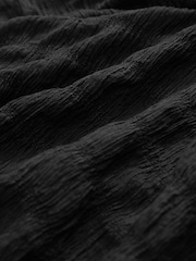 Charcoal Grey Long Sleeve Twist Front Textured Top - Image 5 of 5