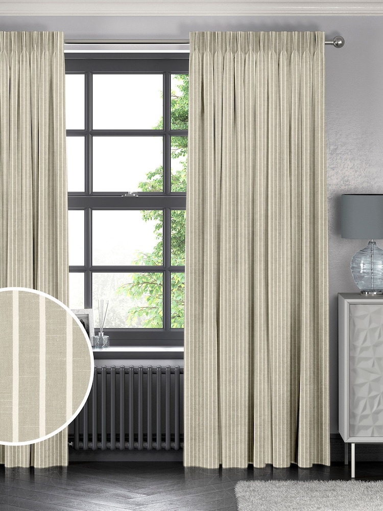 Natural Franklin Made To Measure 100% Cotton Curtains - Image 1 of 9