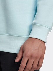 adidas Essentials Blue FeelVivid Cotton Fleece Drop Shoulder Sweatshirt - Image 4 of 5