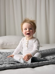Mamas & Papas 100% Cotton Ribbed And Safari Print Brown Set - Imagen 1 de 4