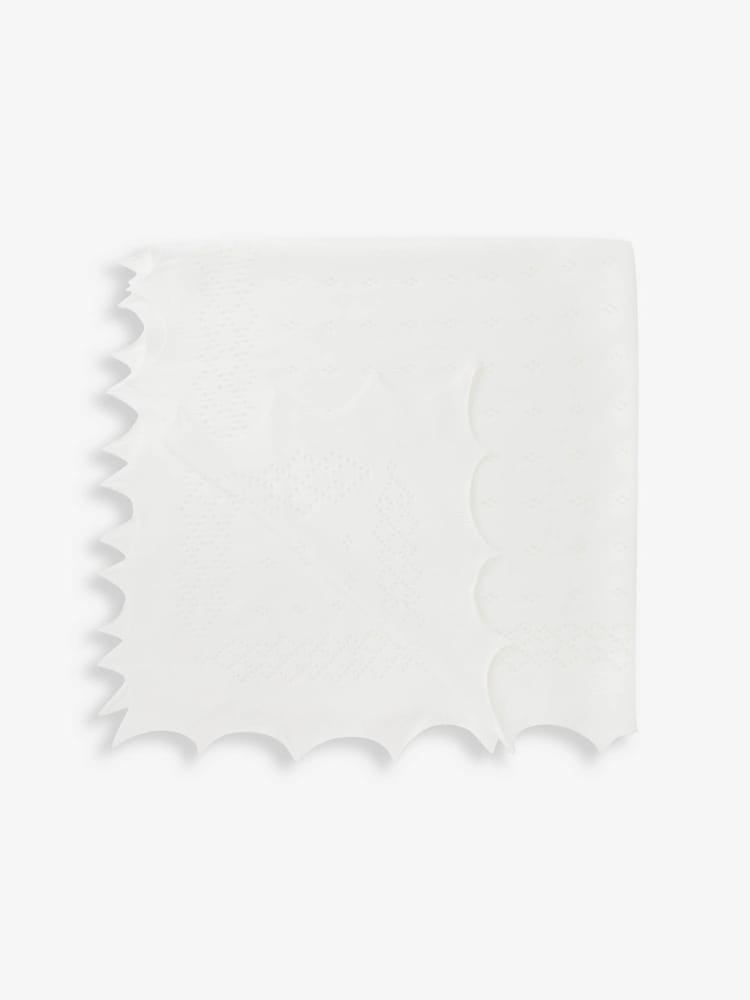 JoJo Maman Bébé White Traditional Newborn Shawl - Image 2 of 5