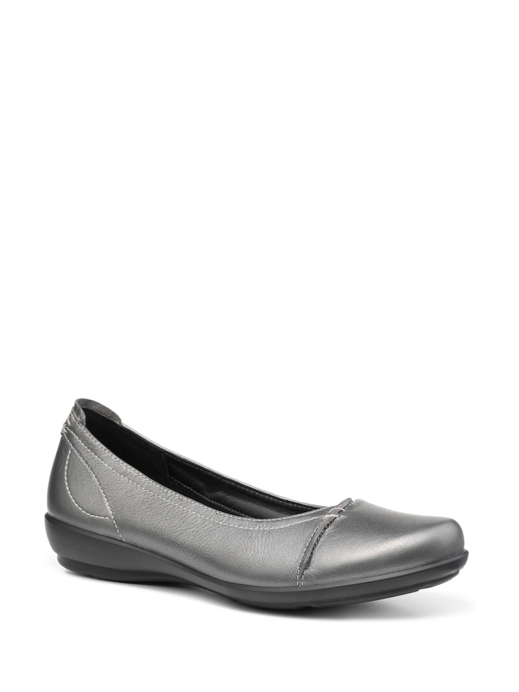 Hotter Silver Wide Fit Robyn II Slip-On Leather Shoes - Image 2 of 4