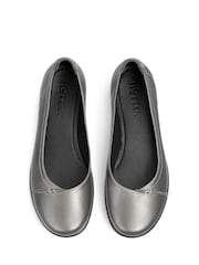Hotter Silver Wide Fit Robyn II Slip-On Leather Shoes - Image 3 of 4