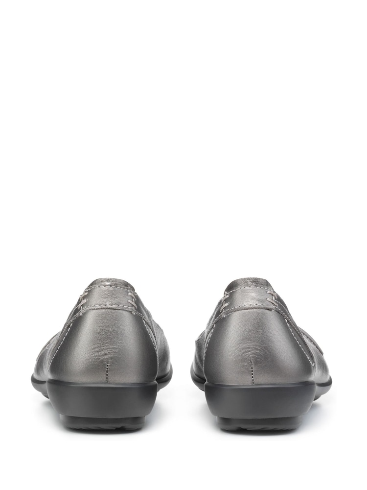 Hotter Silver Wide Fit Robyn II Slip-On Leather Shoes - Image 4 of 4