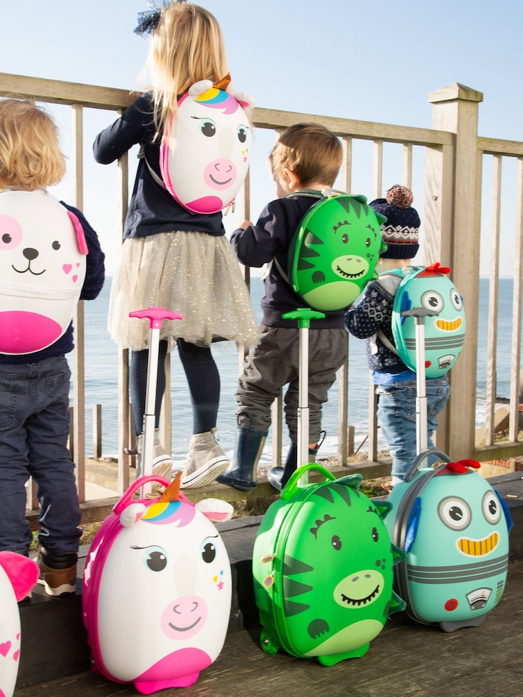 boppi Tiny Trekker Green Dinosaur Carry On Lightweight Suitcase - Image 1 of 4