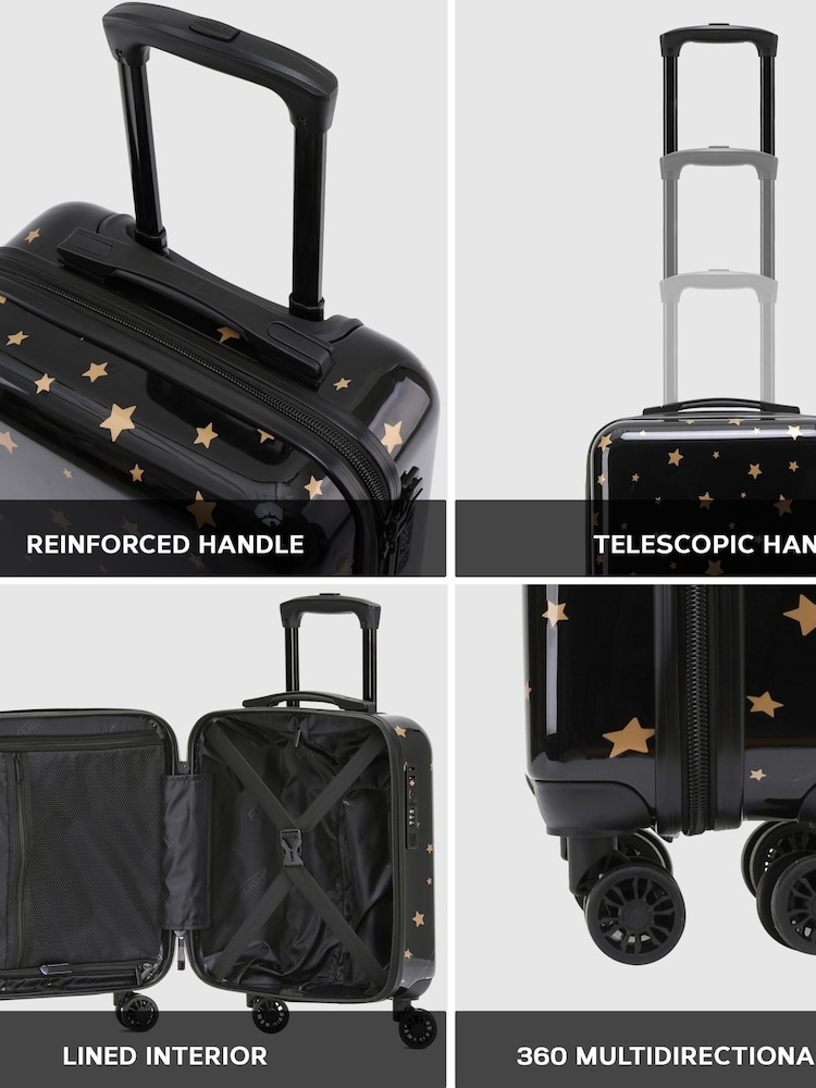 Flight Knight Medium Hardcase Printed Lightweight Check-In Suitcase With 4 Wheels - Image 2 of 7 Flight Knight Medium Hardcase Printed Lightweight Check-In Suitcase With 4 Wheels - Image 2 of 7