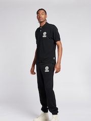 Franklin & Marshall Black Mens Crest 100% Cotton Polo Shirt - Image 4 of 5