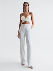 Reiss White Beth Embellished Bra Top - Image 3 of 6
