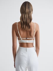 Reiss White Beth Embellished Bra Top - Image 5 of 6