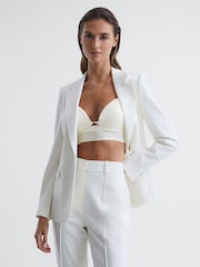 Reiss White Beth Embellished Bra Top - Image 6 of 6