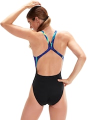Speedo Placement Digital Powerback Black Swimsuit - Image 2 of 9