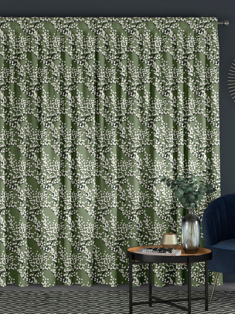 Green Grove Made To Measure 100% Cotton Curtains - Image 2 of 9
