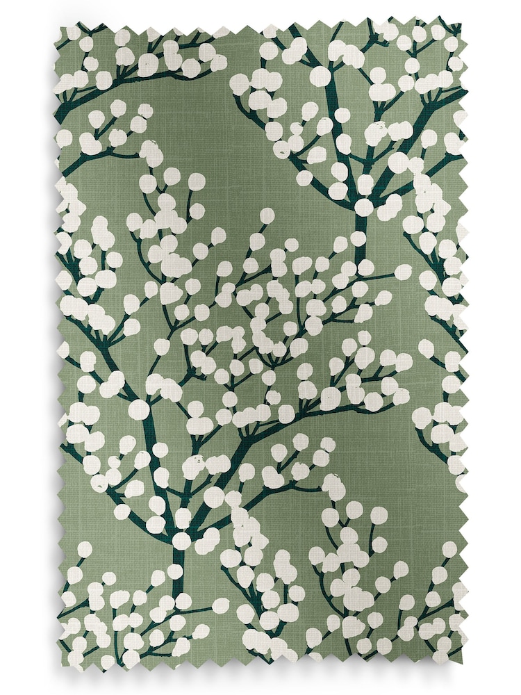 Green Grove Made To Measure 100% Cotton Curtains - Image 9 of 9